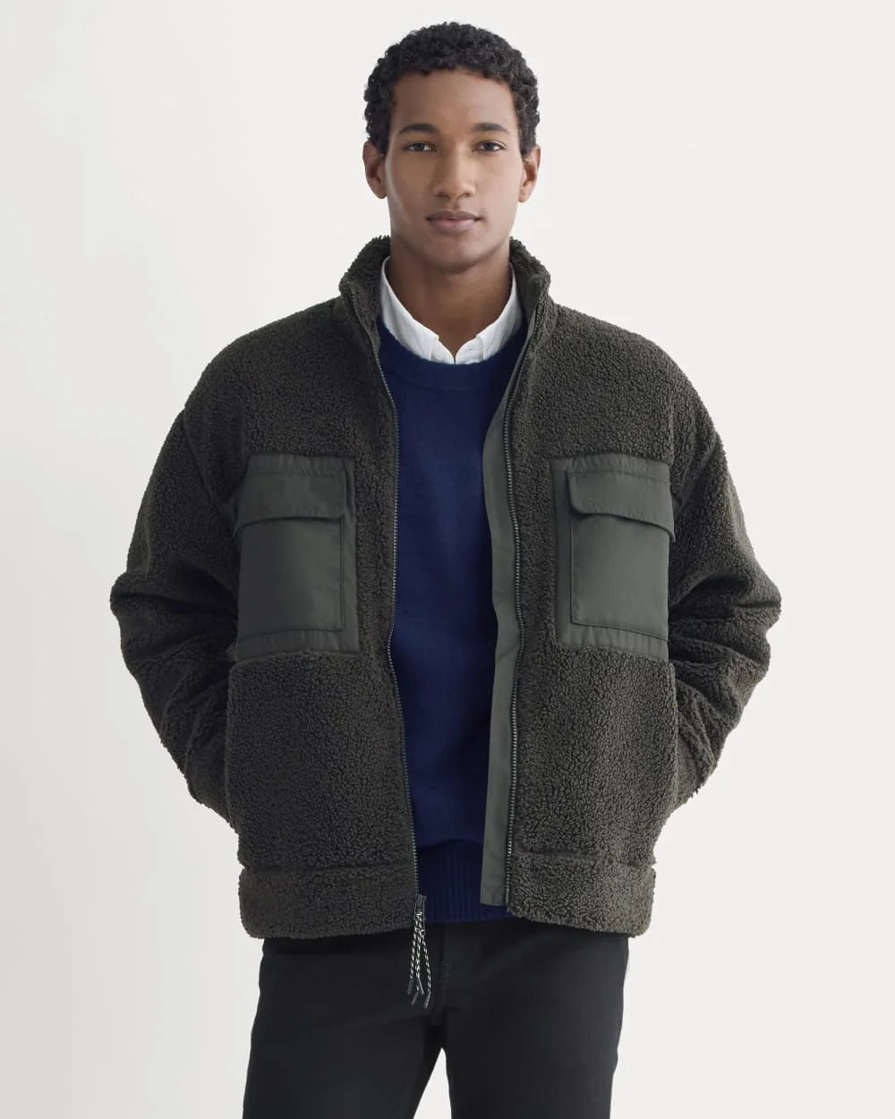 ReTrack Fleece Zip-Up | Black