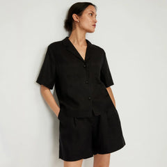 The Linen Workwear Shirt | Black