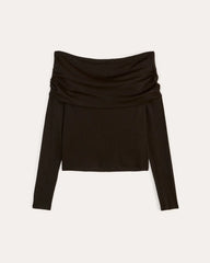 The Off-the-Shoulder Top in Butterluxe | Black