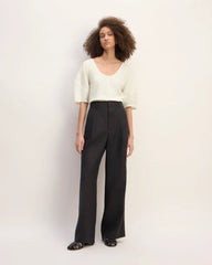 The Scoop Top in Linen | Bone