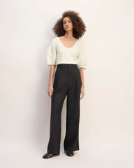 The Scoop Top in Linen | Bone