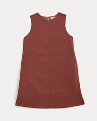 The Shift Dress in Stretch Linen | Henna Red