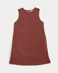 The Shift Dress in Stretch Linen | Henna Red