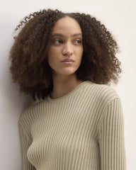 The Cotton Rib Crew | Trench Coat Khaki