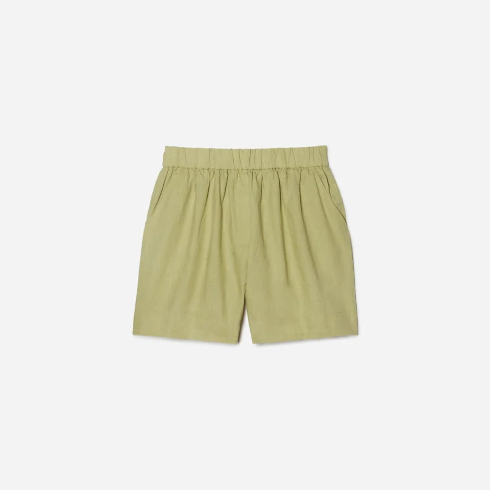 The Linen Boxer Short | Leek