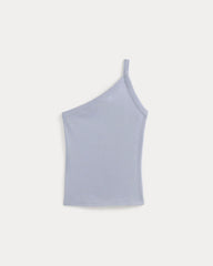 RetroSoft Cotton One-Shoulder Tank | Aleutian
