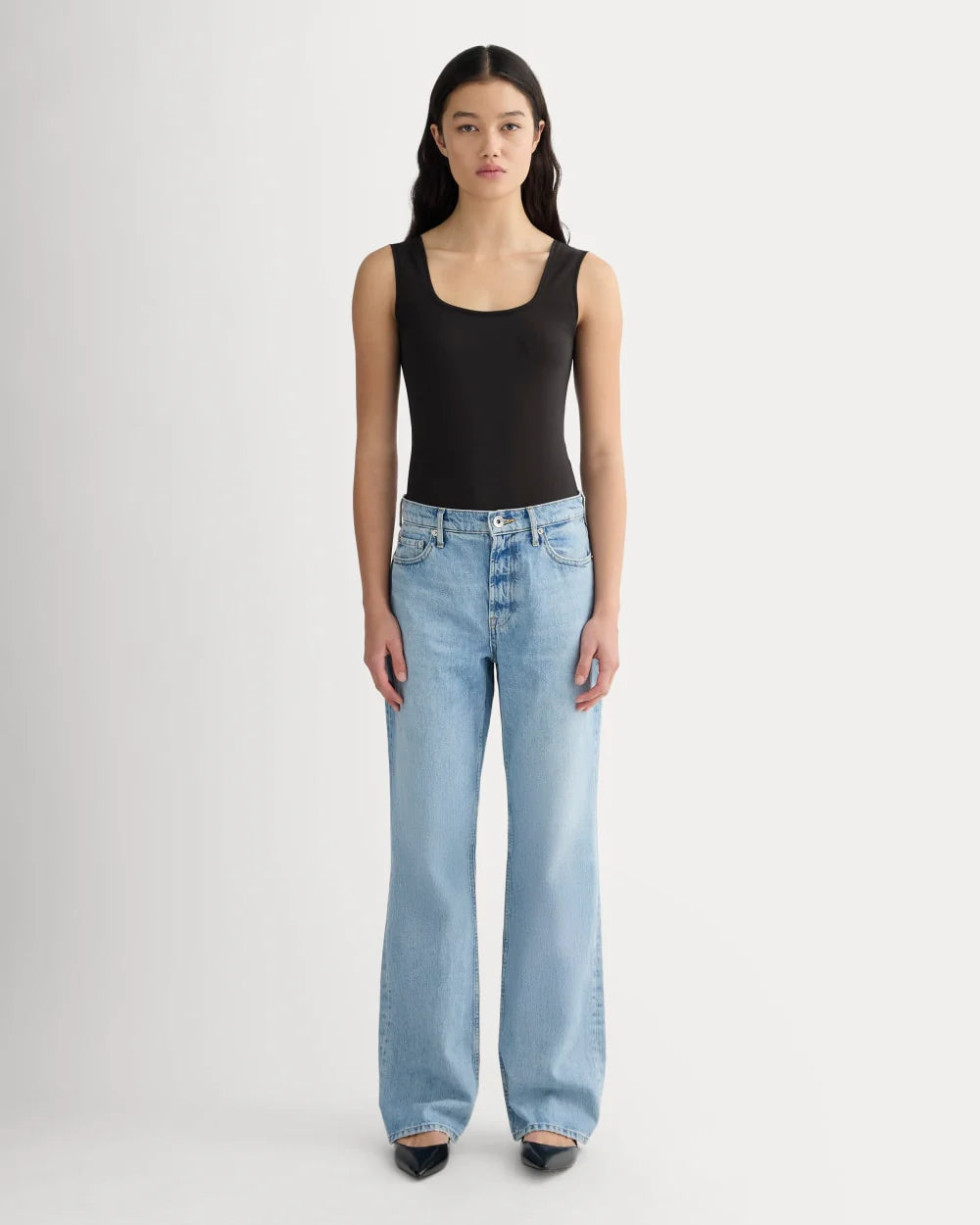 The Form Square-Neck Bodysuit | Black
