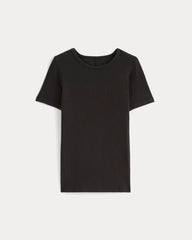 The Luxe Rib Crew | Black