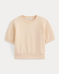 Lightweight Terry Blouson Short-Sleeve Crew | Parchment