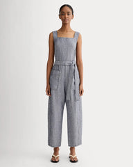 The Utility Coverall in Linen | Navy Chambray