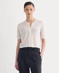 The Air Alpaca™ Short-Sleeve Cardigan | Birch