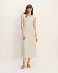 The Rib-Knit A-Line Tank Dress | Bone