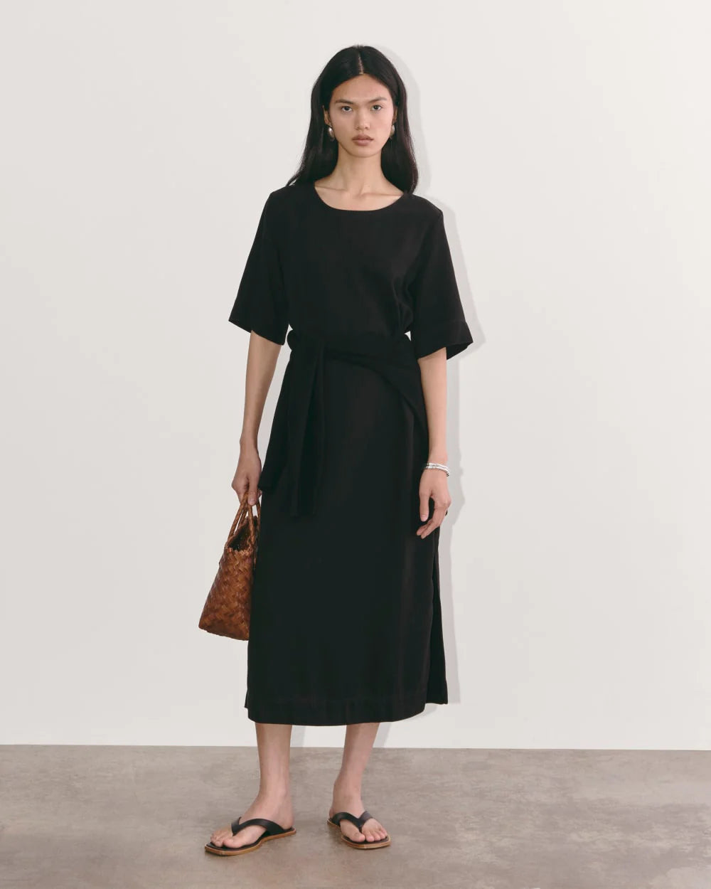 The Relaxed T-Shirt Dress in Buttersoft | Black