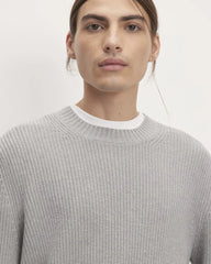 The No-Sweat Ribbed Crew |  Heathered Grey