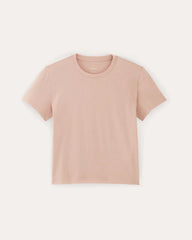 The Box-Cut Tee in Essential Cotton | Rose Smoke  | No Pocket