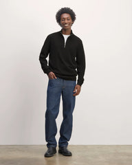 The Quarter-Zip in Cashmere |  Black
