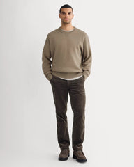 Luxe Merino Double-Knit Sweater | Taupe Melange