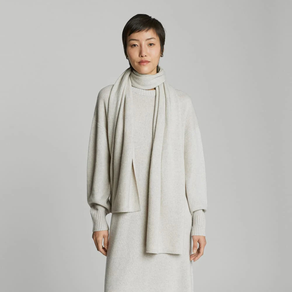 The Cashmere Scarf | Light Heather Grey