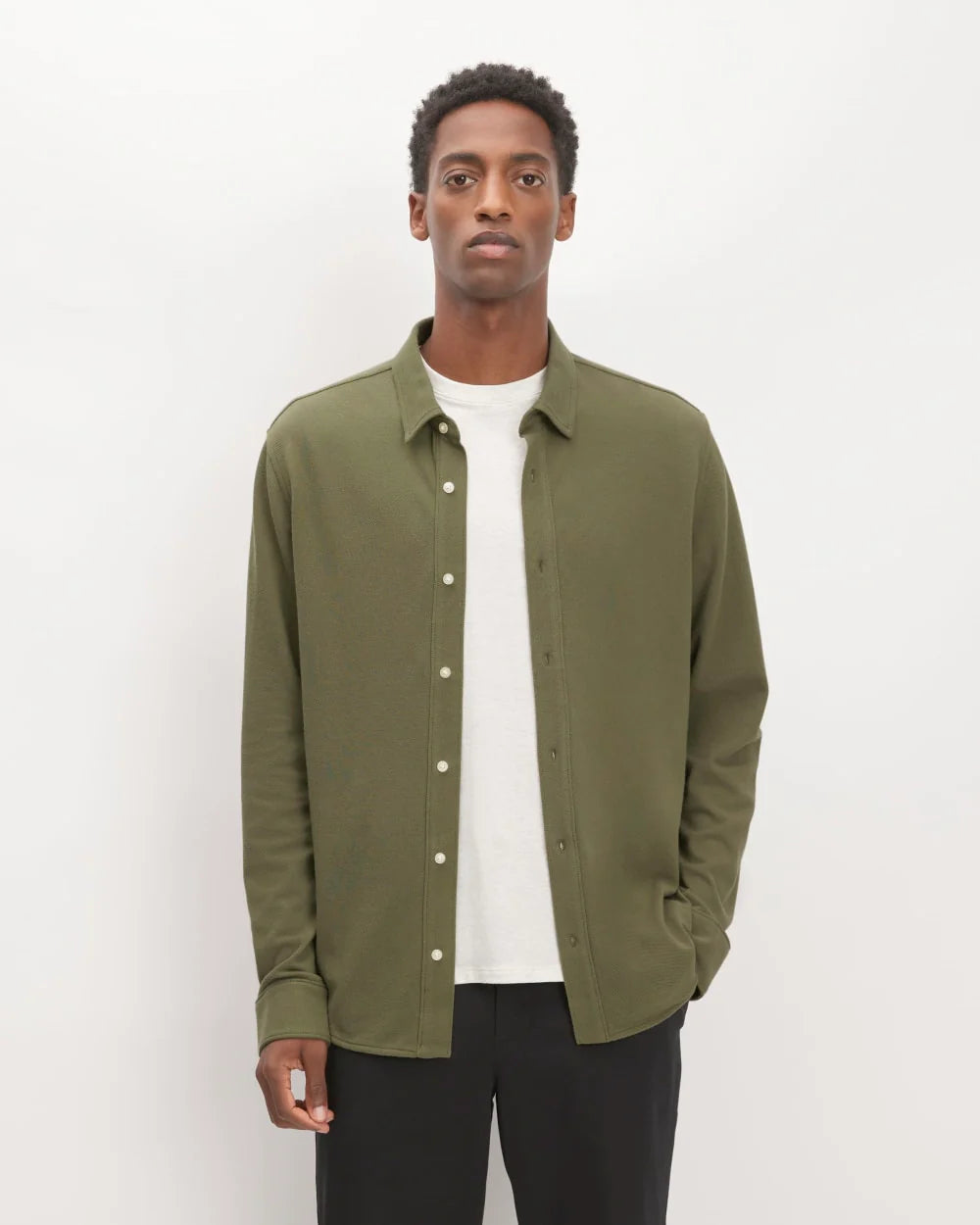 The Long-Sleeve Pique Shirt | Kalamata