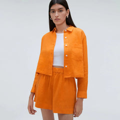 The Linen Way Short Shirt | Turmeric