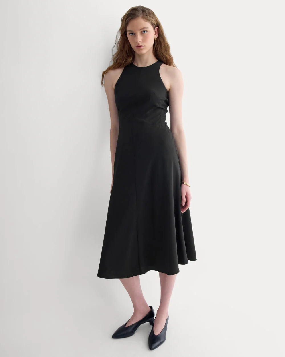 Sleeveless Seamed Dress | Black