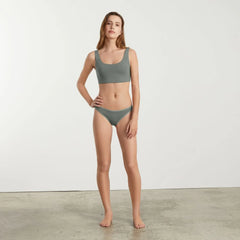 The Cotton Tank Bra | Dark Sage