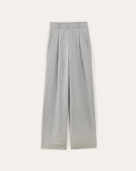 The Draper Pleated Pant in Buttersmooth | Heather Steel | 32" Inseam