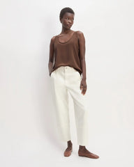The Scoop Tank in Washable Silk | Cocoa