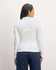 The Form Funnel-Neck Tee | White