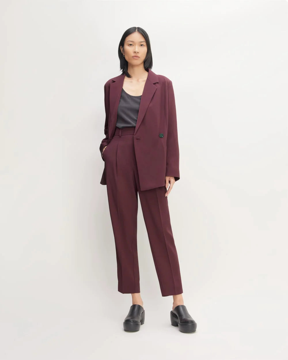 The Japanese GoWeave Way-High® Tapered Pant | Burgundy