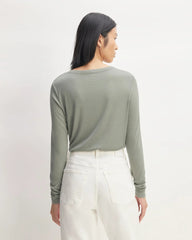 The Long-Sleeve Tee in Butterluxe | Sage Green