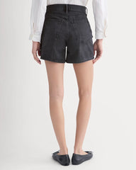 Way-High® A-Line Denim Short | Washed Black