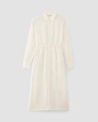The Mini Jacquard Stripe Shirt Dress | Bone