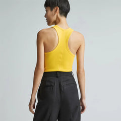 The Luxe Rib Racerback Tank | High Visibility Yellow