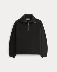 The Half-Zip Sweater in Luxe Merino | Black