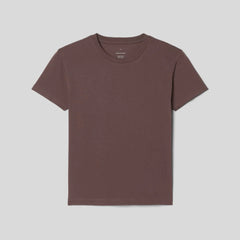 The Box-Cut Tee in Essential Cotton | Chocolate Brown | No Pocket