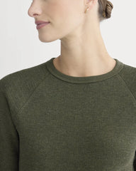 Slim-Fit Crew in Cozy Waffle | Heather Beech