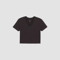 The Organic Cotton Slouchy V-Neck | Vintage Black