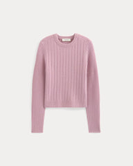 Mix Ribbed Crew in Cashmere | Lilac Crush