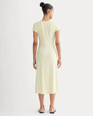 Midi Tee Dress in Butterknit | Light Yellow