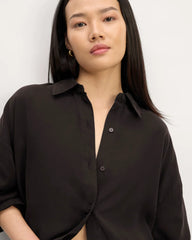 The Oversized Shirt in Butterlite | Black