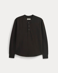 Thermal Henley in Cozy Waffle | Black