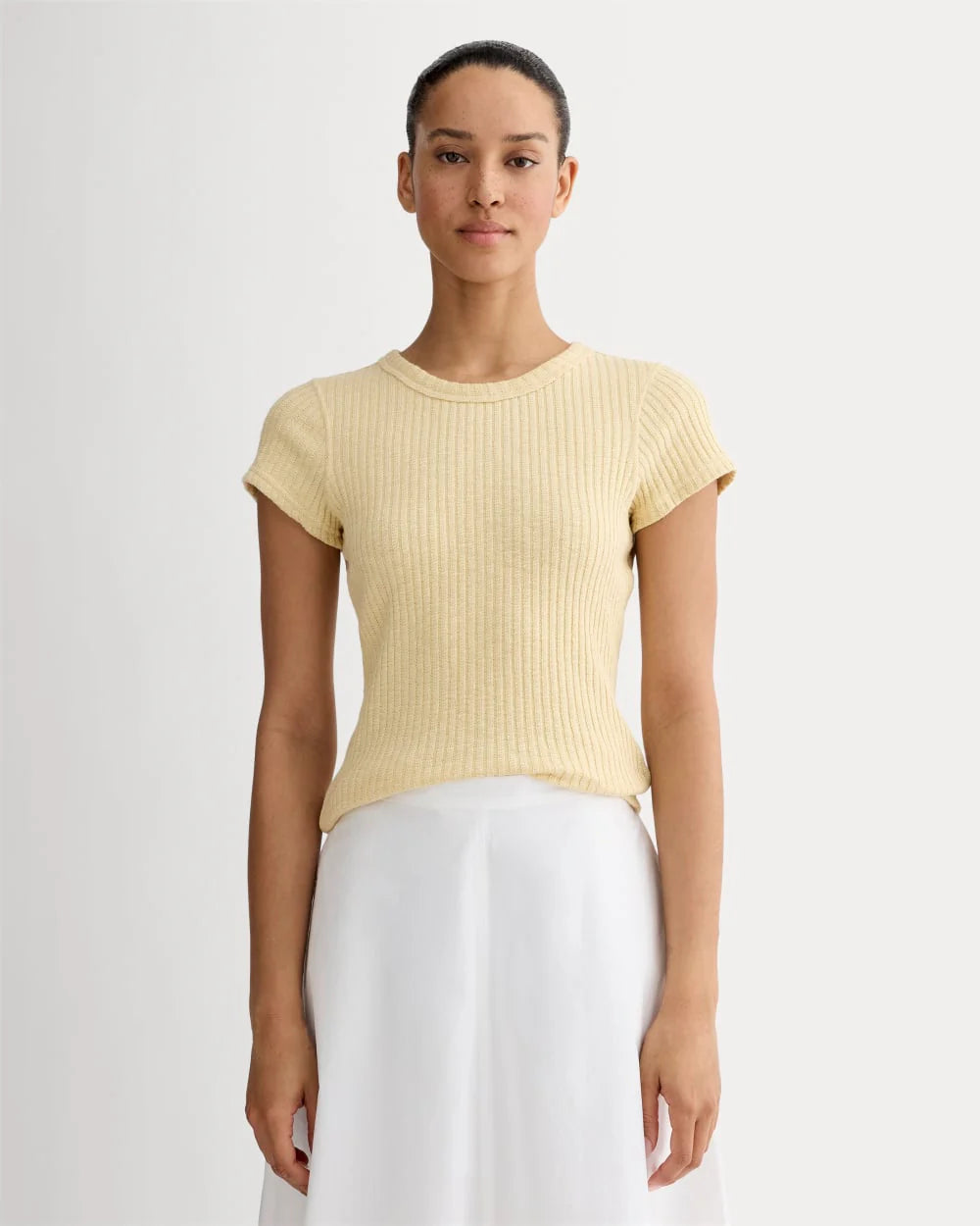 The Cozy Rib Tee | Banana Crepe
