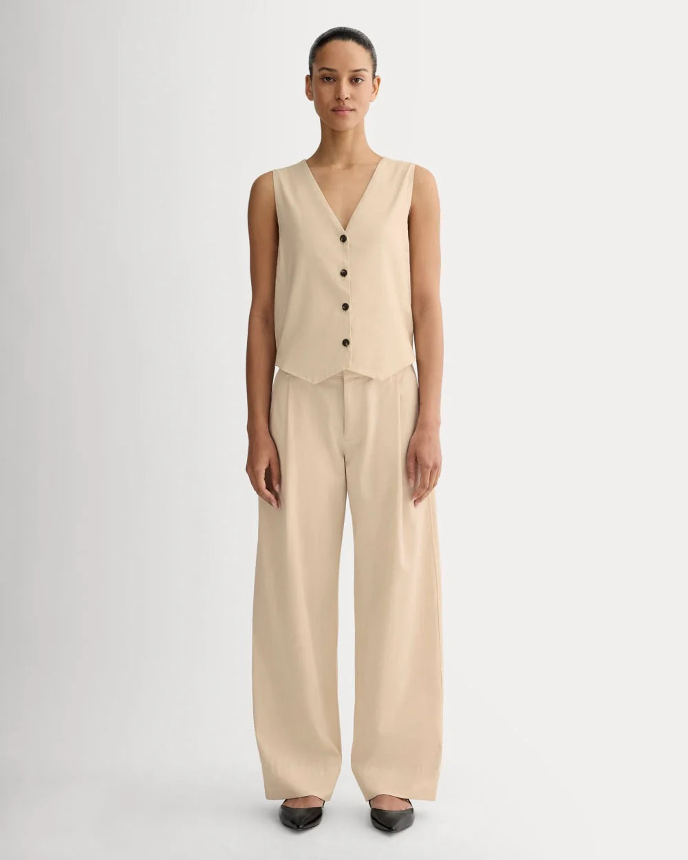 The Low-Rise Chino | Heathered Oat