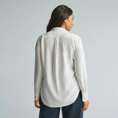 The Washable Silk Relaxed Shirt  | Bone