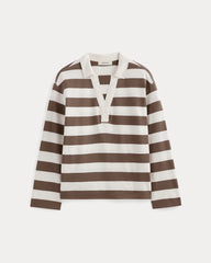 The Mariner Rugby Top | Deep Taupe / Bone