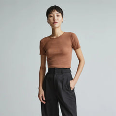 The Luxe Rib Crew | Toasted Coconut