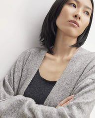 The Cozy-Stretch Long Cardigan | Heathered Grey