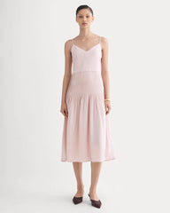 The Pleated Slip Dress in Butterlite | Soft Rose