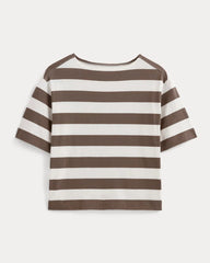 The Mariner Oversized Tee | Deep Taupe / Bone
